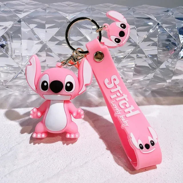 Chaveiro Stitch & Angel – Fofura que vai com você pra todo lugar!
