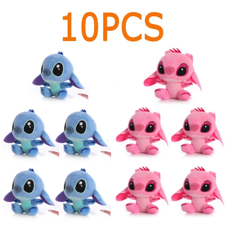 5/20Pcs/Lot Cute Cartoon Lilo and Stitches Small Pendant Plush Toy,4" 10CM Kawaii Plush Keychain Kids Best Chirstmas Gift Toys